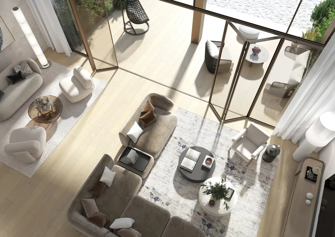 Beach House at Bay Residences in Mina Al Arab: expansive glazing — image 6