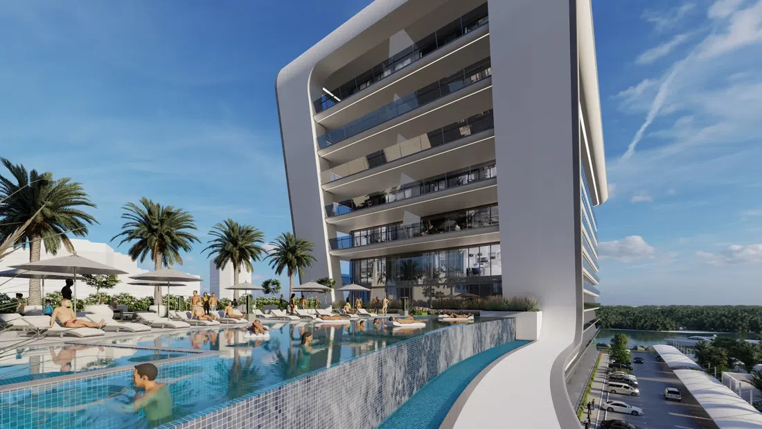 Yas Beach Residence في جزيرة ياس: مساحات على السطح — صورة 10