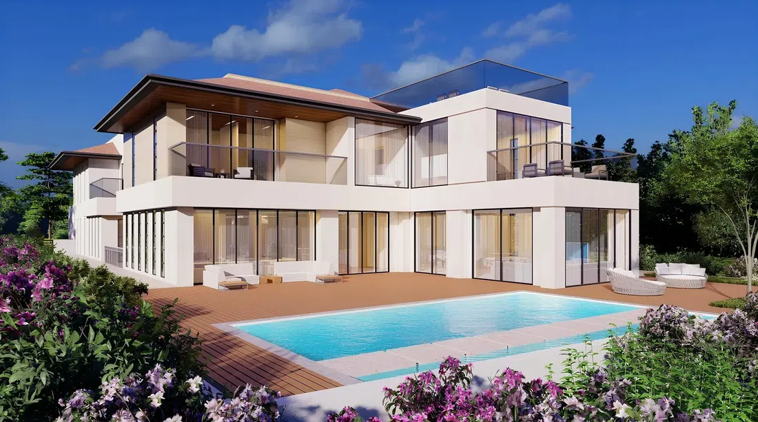 Villa - Jumeirah Golf Estate في جميرا جولف إستيتس: واجهات زجاجية واسعة — صورة 2