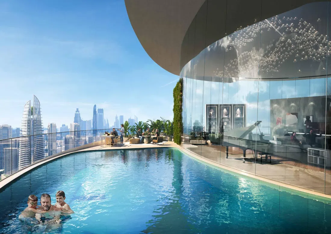 DAMAC «Canal Crown» in Business Bay: rooftop spaces — image 11