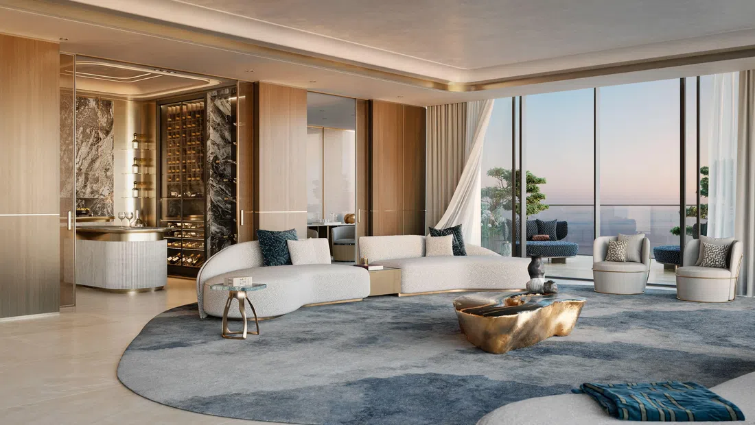 Dubai Islands'deki Silena Residences: metalik detaylar — 9. fotoğraf