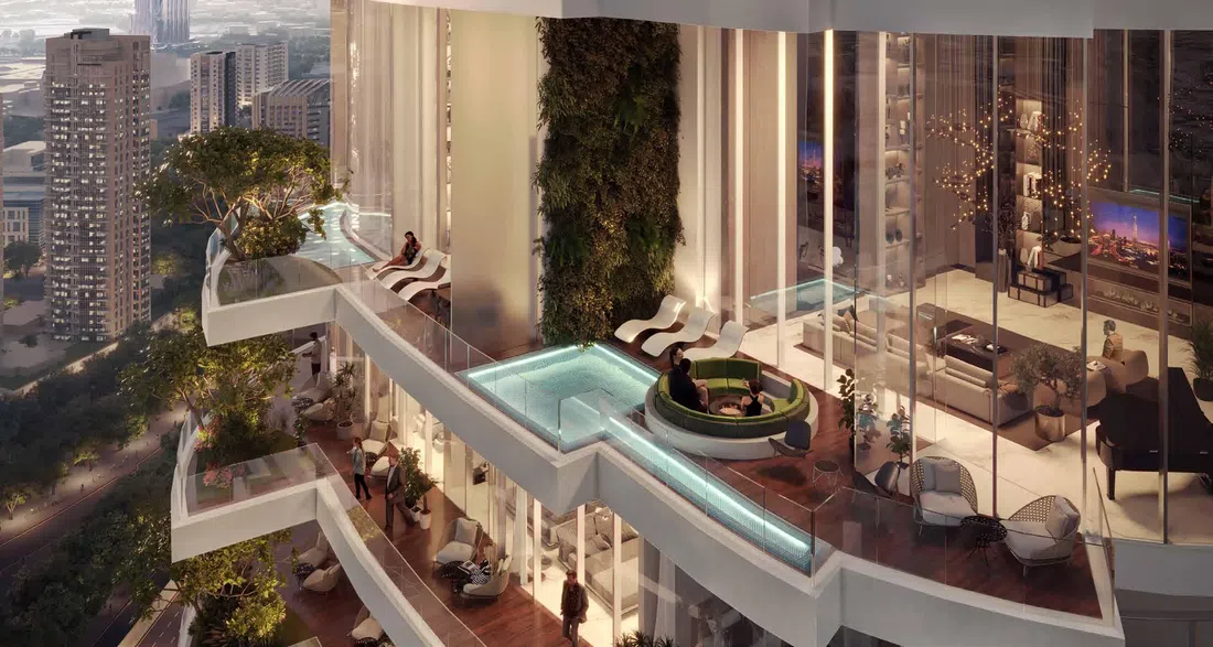 Business Bay'deki DAMAC «Canal Heights 2»: çatı alanları — 9. fotoğraf