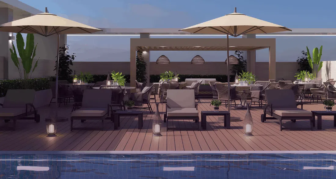 One By Preston in Dubai South: landscaped gardens — image 9