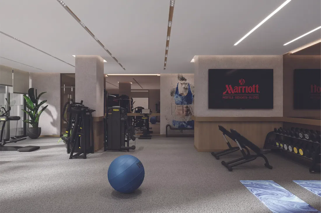 Marriott Residences Dubai Business Bay في الخليج التجاري: مساحات لليوغا — صورة 6