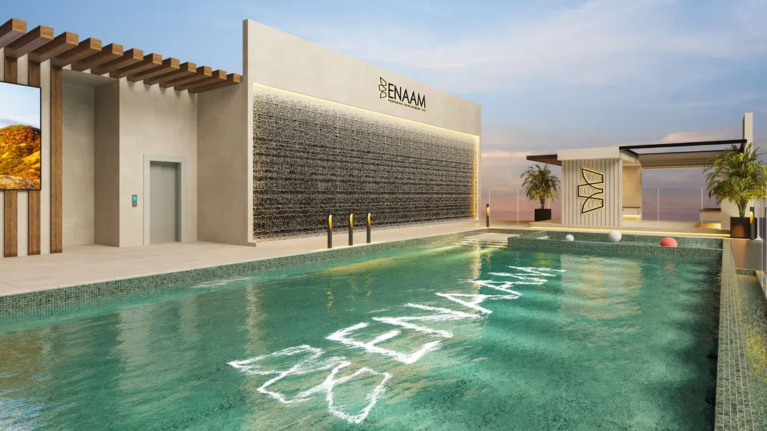 Azra Residence in Dubailand Residence Complex: rooftop spaces — image 11