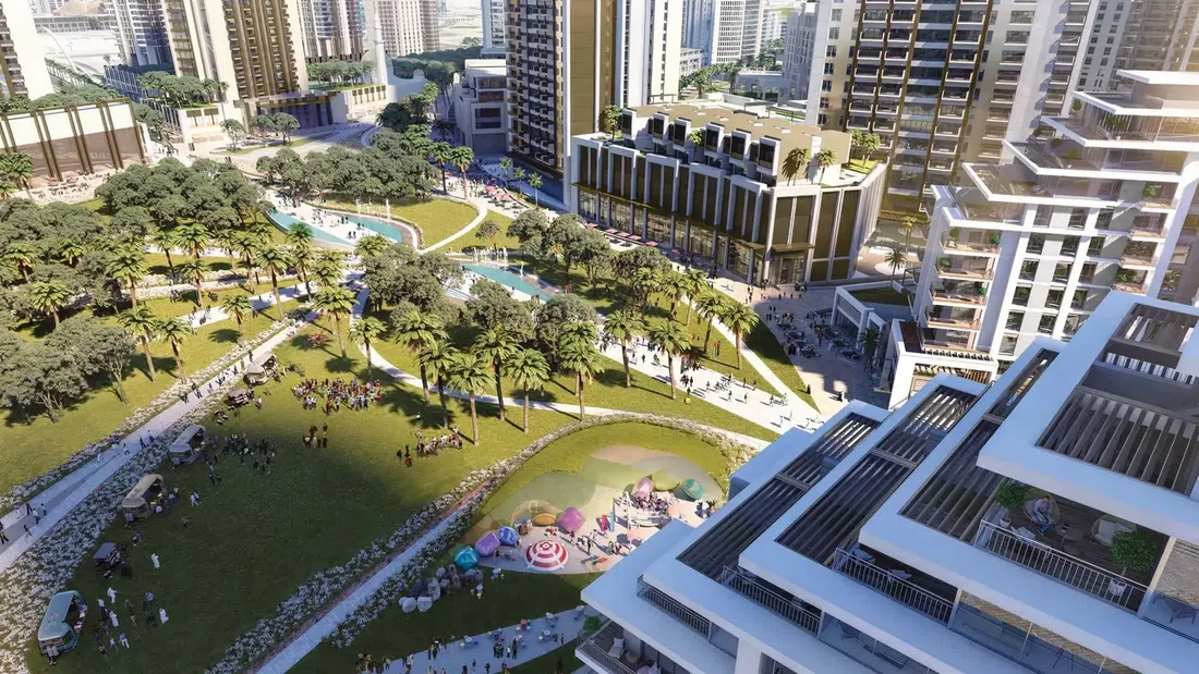 Dubai Creek Harbour'deki Island Park 2: peyzajlı bahçeler — 9. fotoğraf