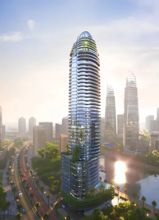 Business Bay'deki DAMAC «Canal Crown 2 - Altitude de Grisogono»: heykel mimarisi — 1. fotoğraf