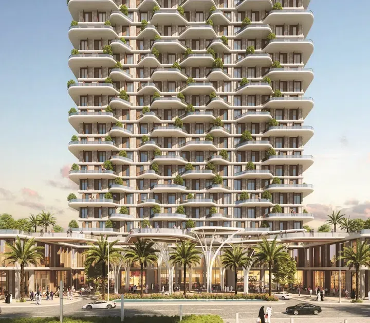 Takaya Tower in Dubai Motor City: landscaped gardens — project photograph 1
