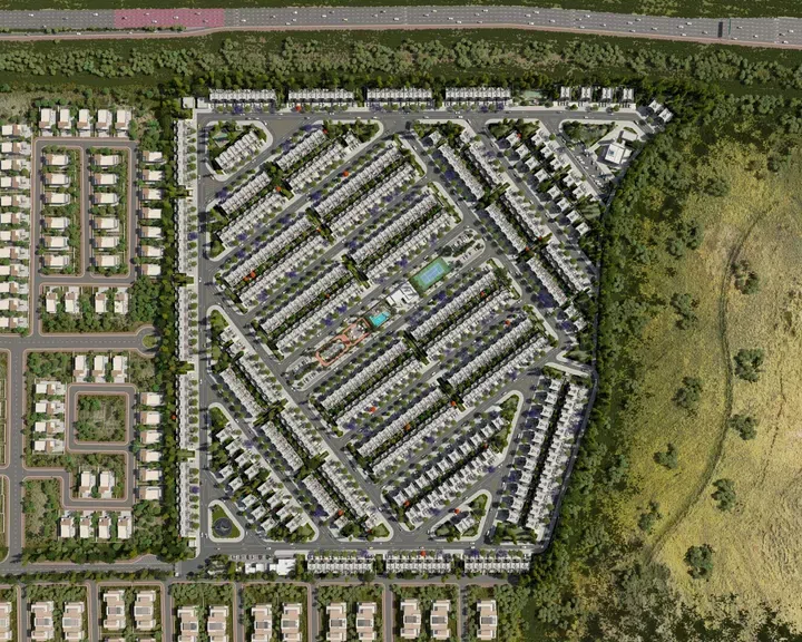 Reportage Hills in Damac Lagoons: landscaped gardens — project photograph 1