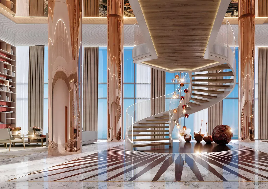 DAMAC «Safa Two» in Business Bay: marble detailing — image 9