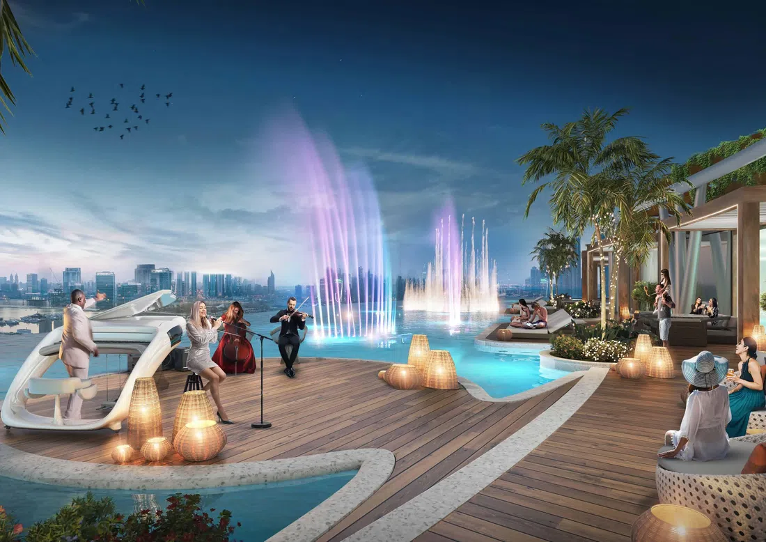 DAMAC «Bay by Cavalli» in Dubai Harbour: landscaped gardens — image 4