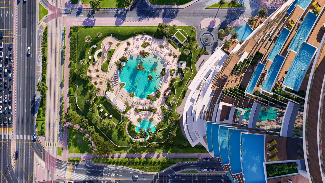 Dubai Media City'deki Cavalli Casa Tower: peyzajlı bahçeler — 10. fotoğraf