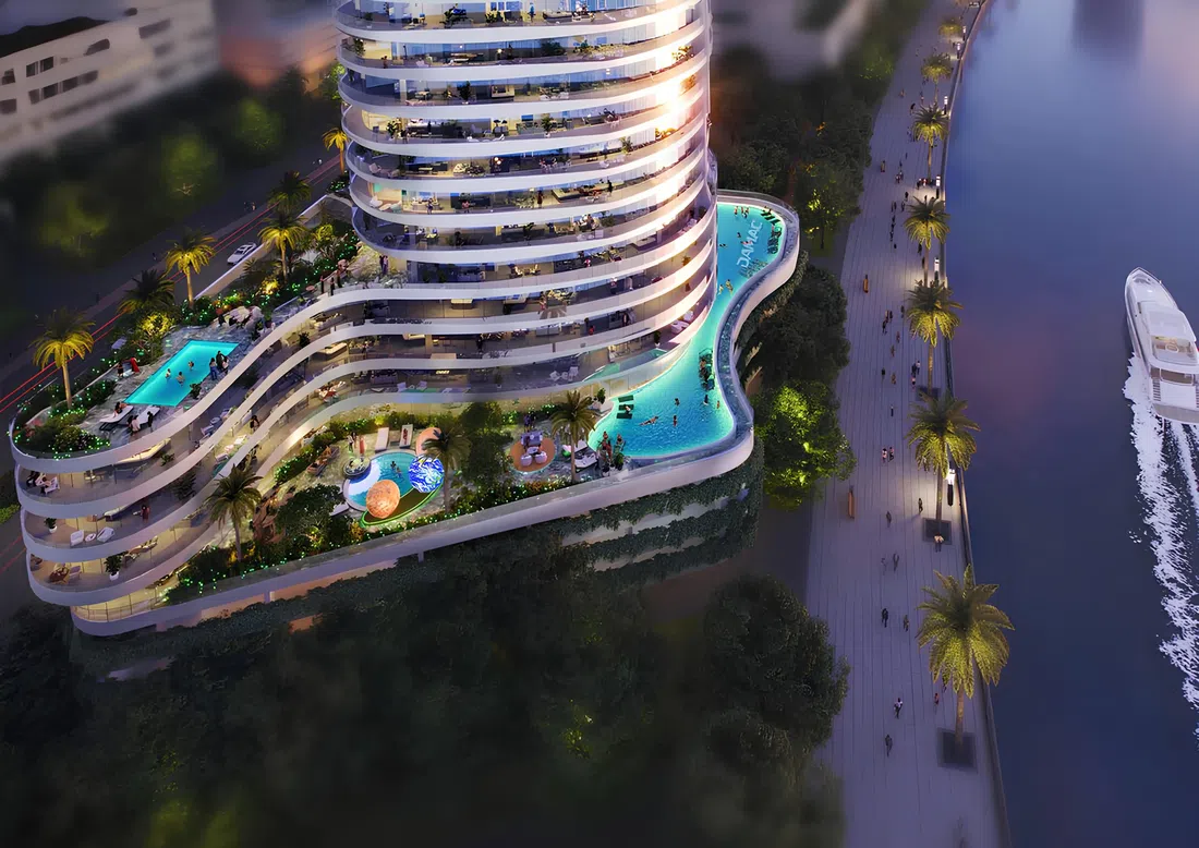 DAMAC «Canal Crown» in Business Bay: rooftop spaces — image 12