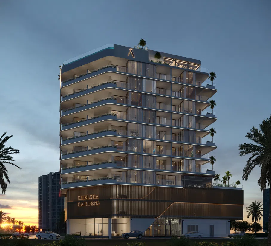 Chelsea Gardens in Jumeirah Garden City: landscaped gardens — project photograph 1