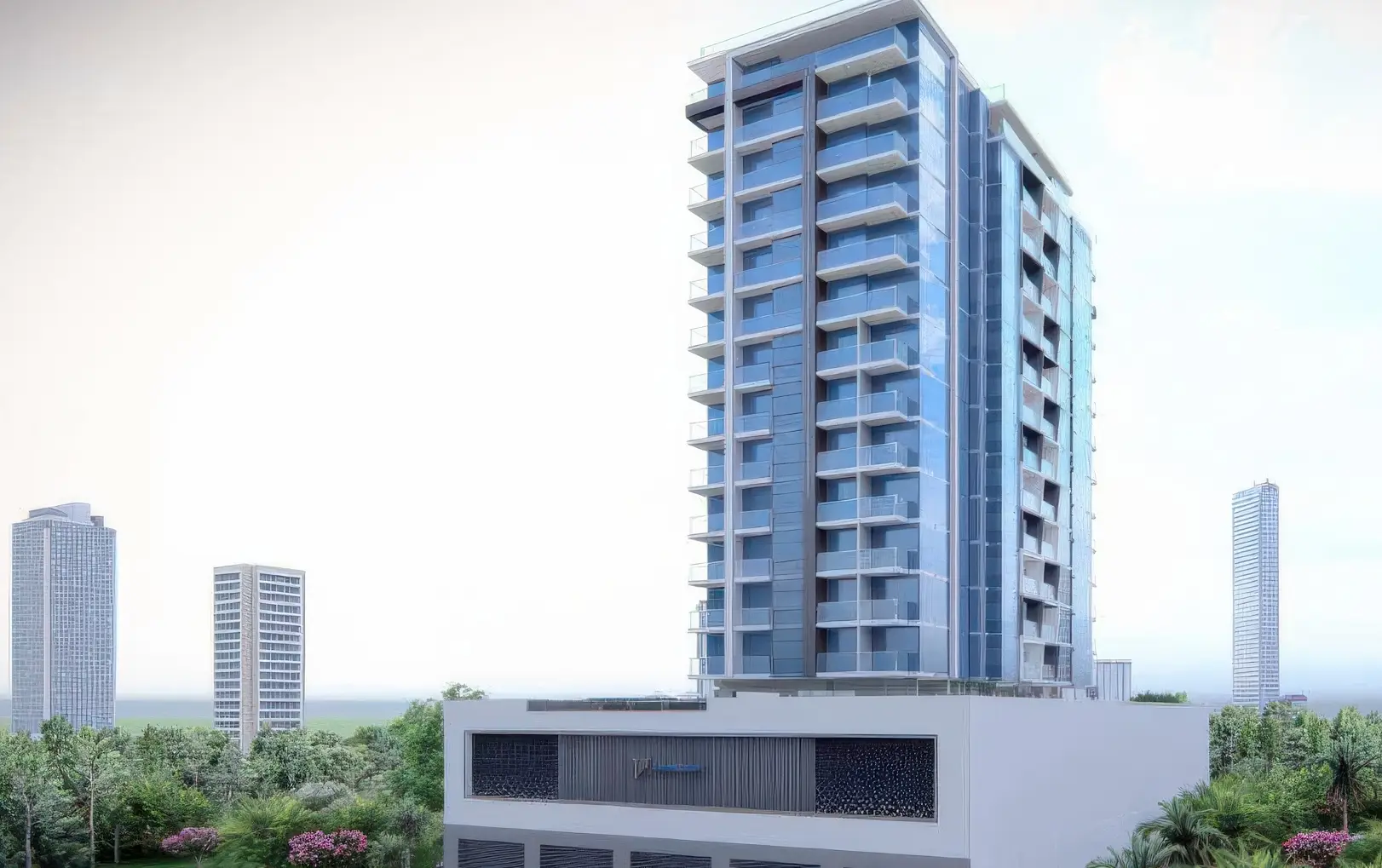 Residential exterior shown in the AL WALEED "Al Waleed Garden 2" project catalogue, Al Jaddaf, Dubai